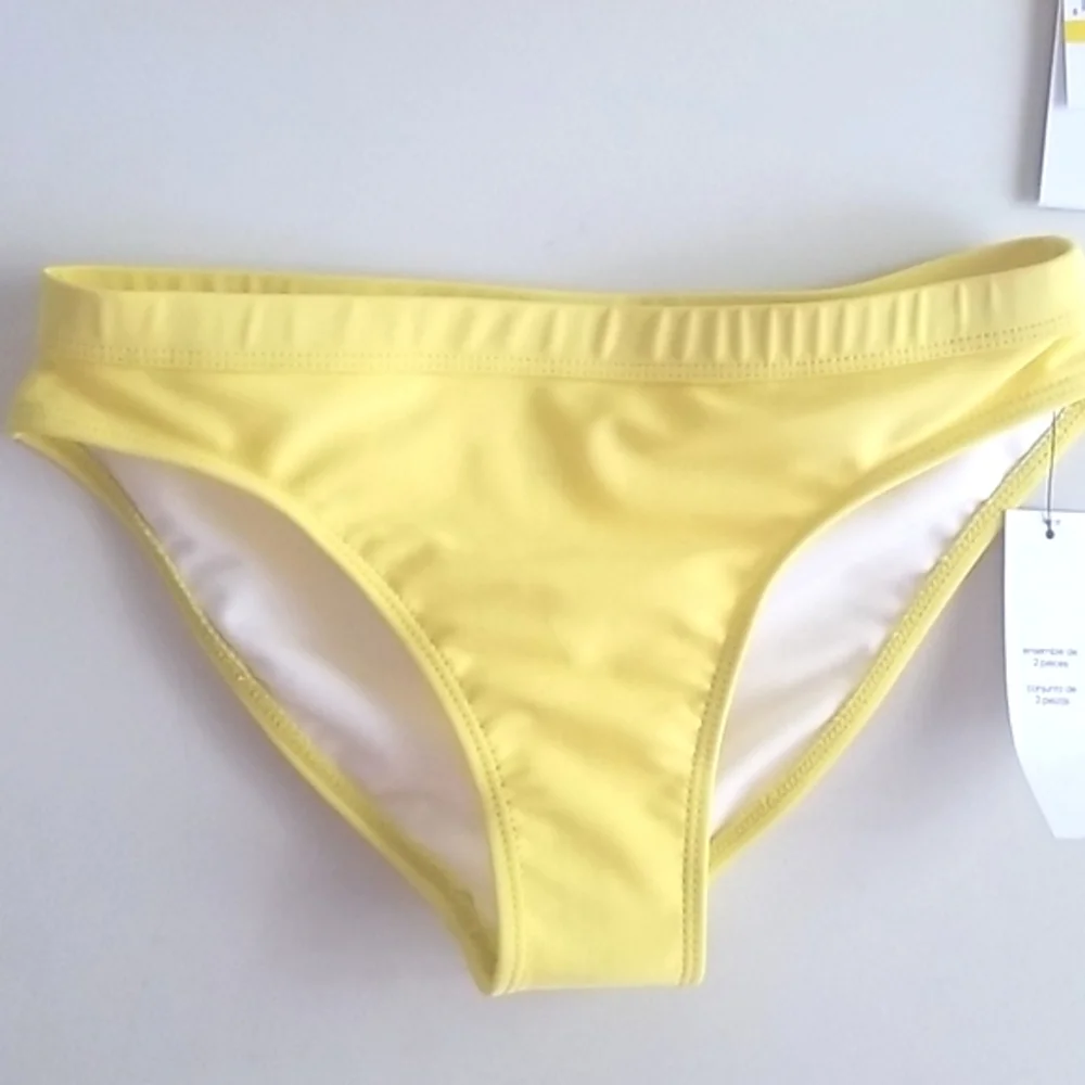 Calvin Klein Girls Swimsuit 2 Piece Bikini Yellow Size 8 - 10